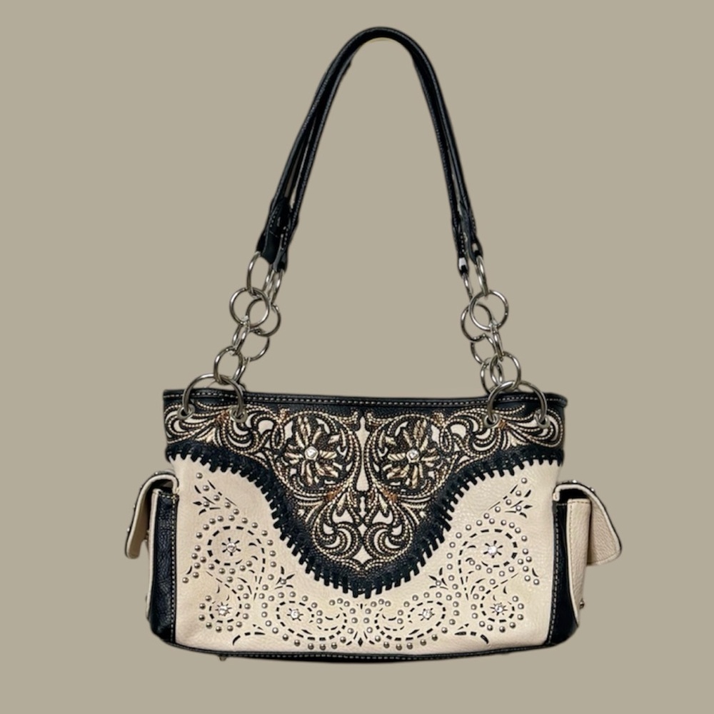 Montana West Purse Concealed Carry  Handbag Shoulder Bag Rhinestone Tooled